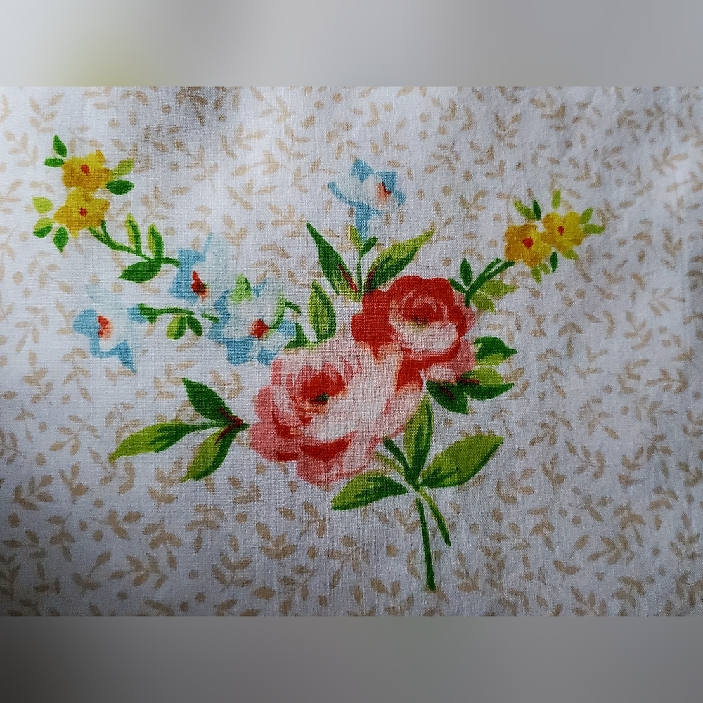 Pequot Double Full Flat Sheet Floral Elegance Cottagecore Vintage Percale - Picture 4 of 8